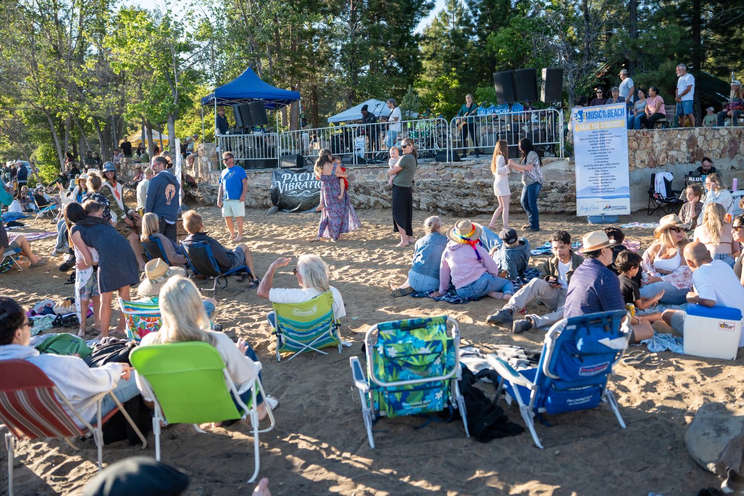 music on the beach in kings beach